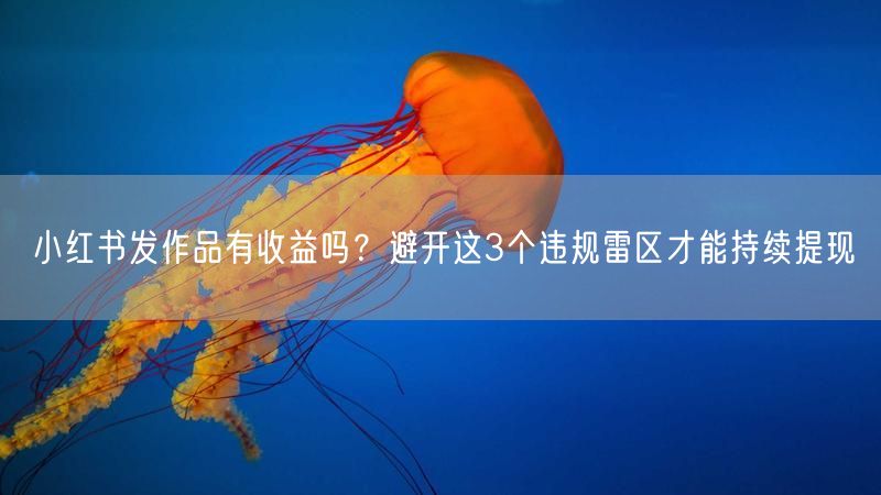 小红书发作品有收益吗？避开这3个违规雷区才能持续提现