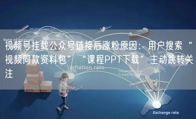 视频号挂载公众号链接后涨粉原因:用户搜索“视频同款资料包”“课程PPT下载”主动跳转关注