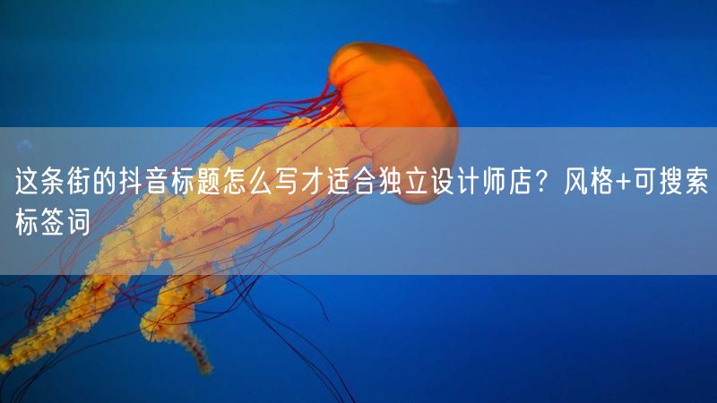 这条街的抖音标题怎么写才适合独立设计师店？风格+可搜索标签词