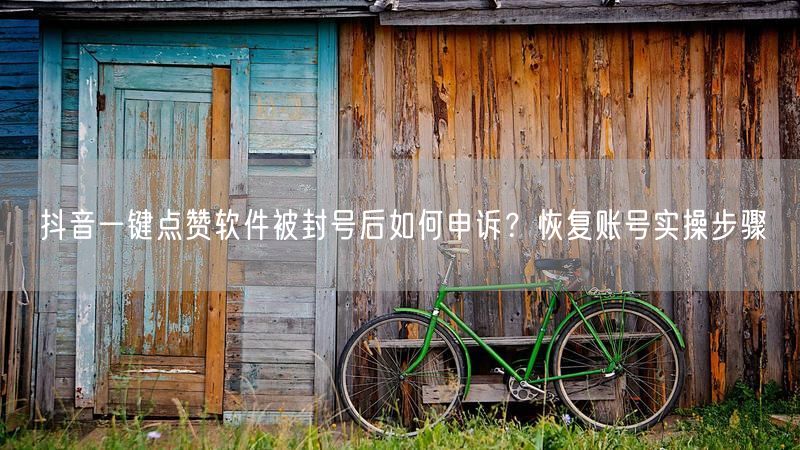 抖音一键点赞软件被封号后如何申诉？恢复账号实操步骤