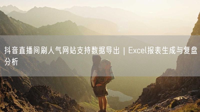 抖音直播间刷人气网站支持数据导出｜Excel报表生成与复盘分